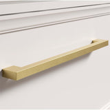 Brushed Brass Kitchen Handles Square Drawer Pulls