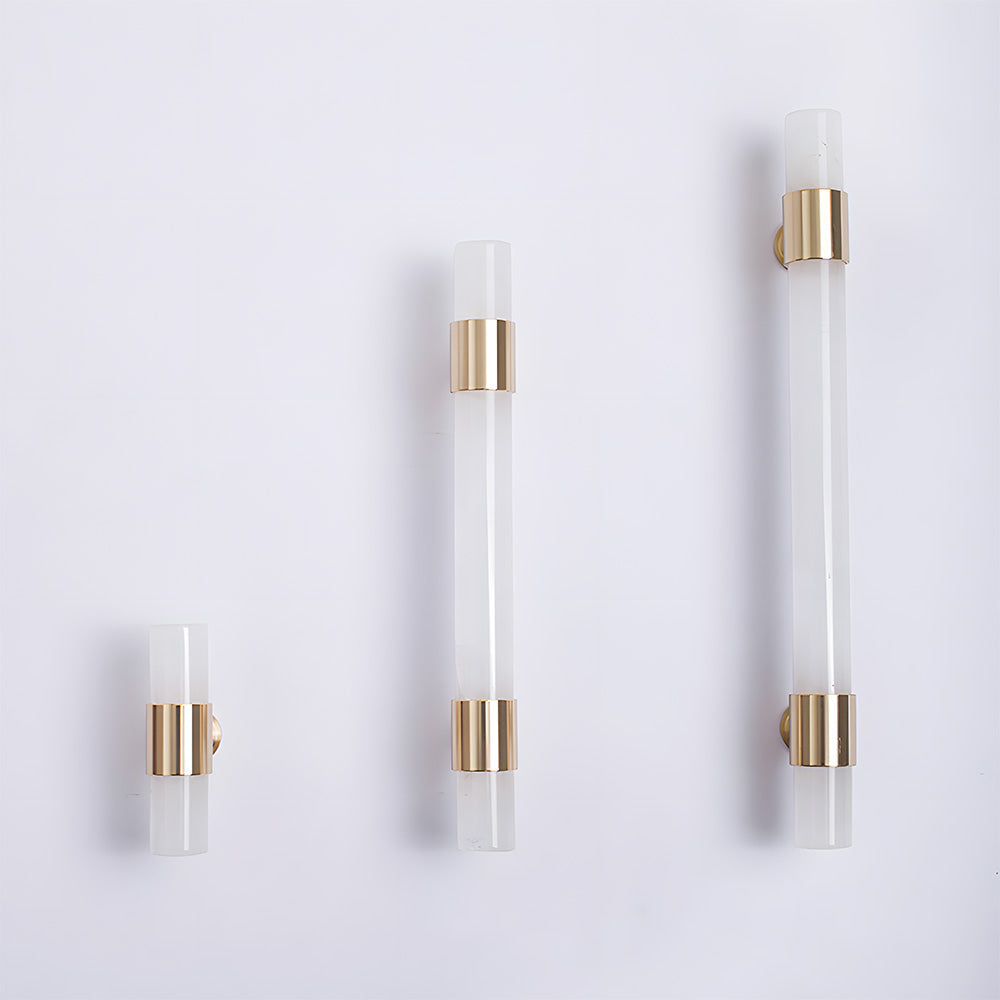 French Crystal Marble Brass Cabinet Drawer Handle