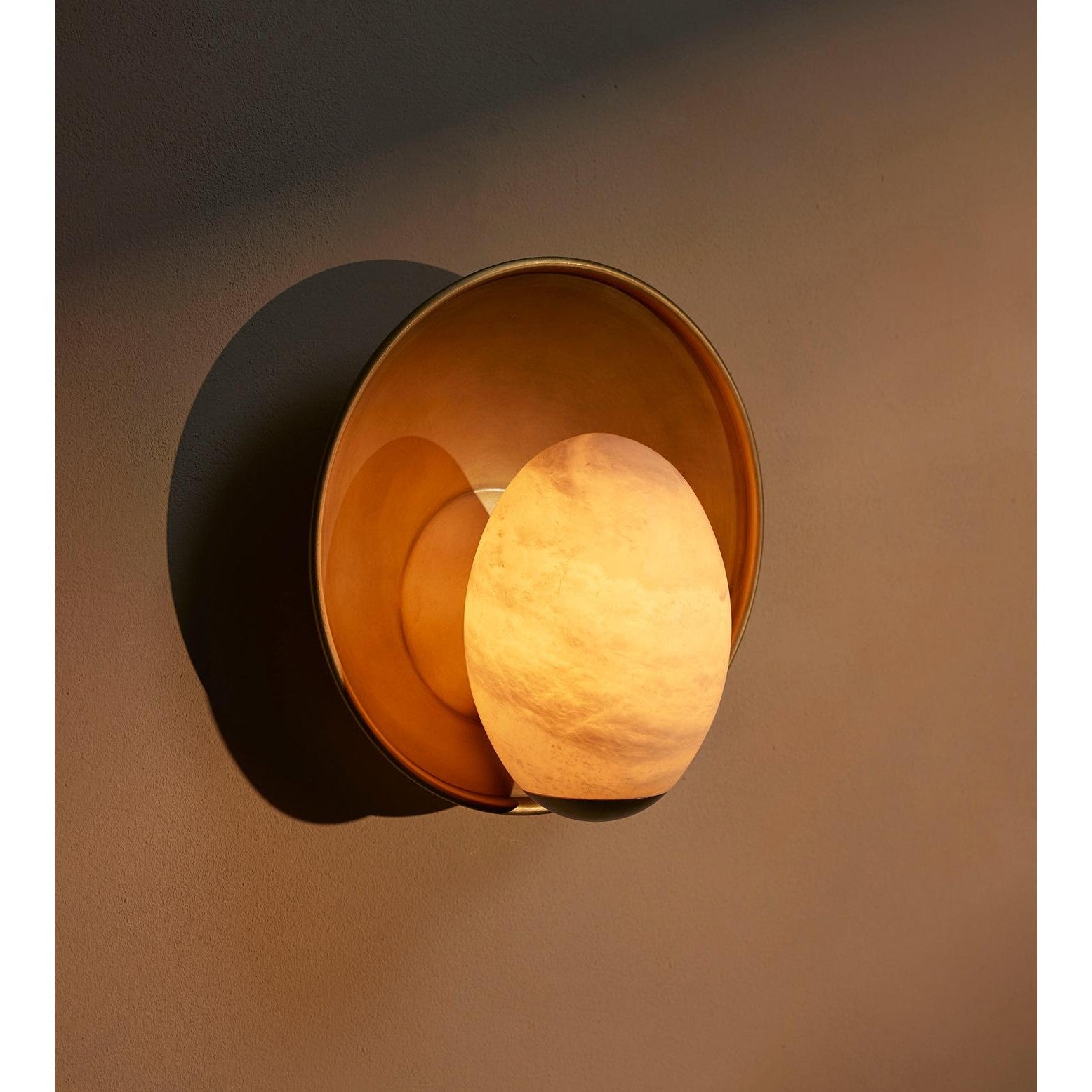 Avena Wall Light Alabaster Globe