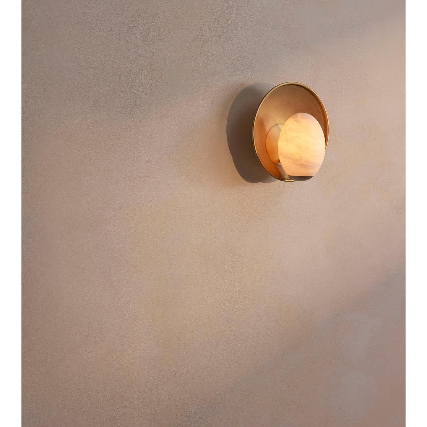 Avena Wall Light Alabaster Globe