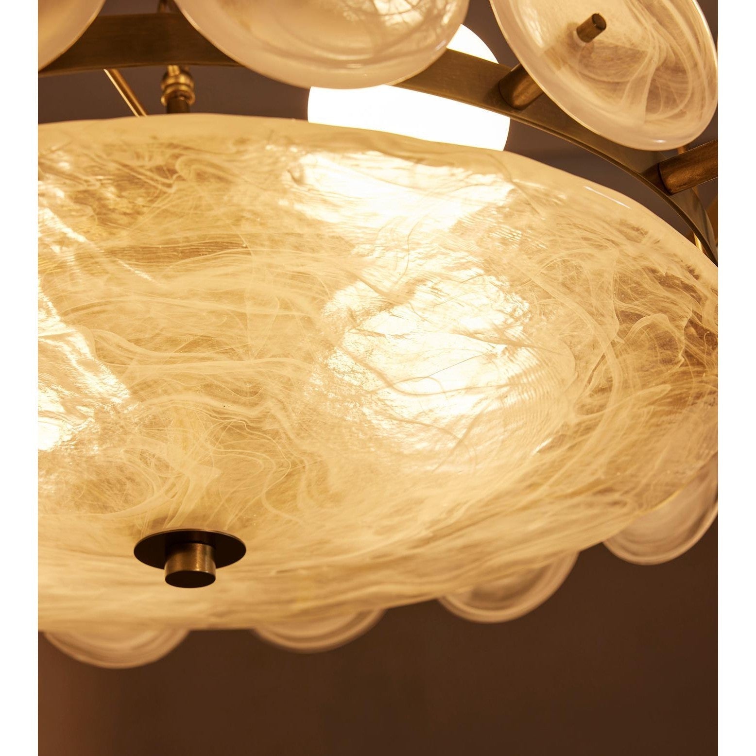 Lorenzo Chandelier, Milky Glass