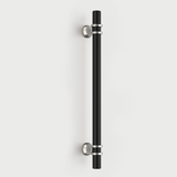 Brushed Nickel & Black Cabinet Pulls Solid Modern Drawer Pulls