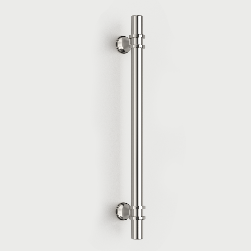 Brushed Nickel & Black Cabinet Pulls Solid Modern Drawer Pulls