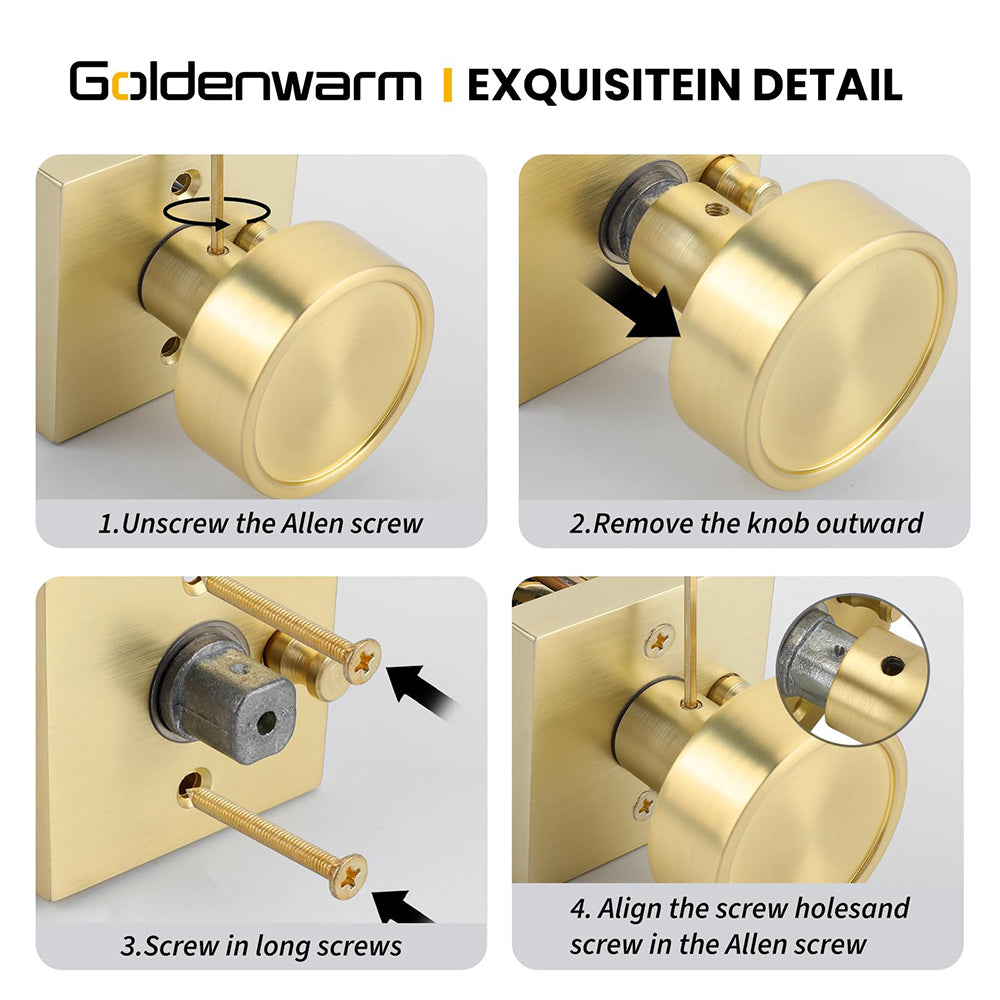Heavy Duty Passage Privacy Interior Door Knobs for Closet, Hallway
