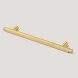 Brass Knurled T-Bar Cabinet Drawer Handles