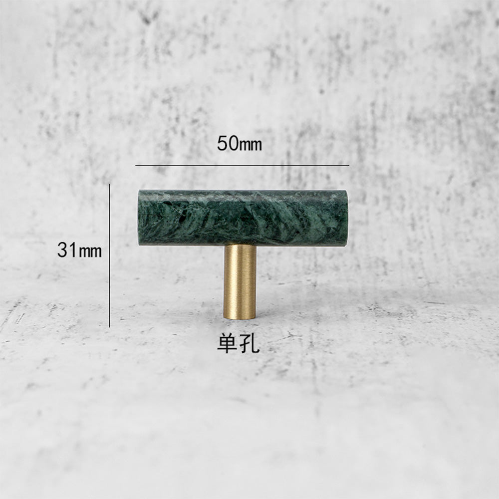 Modern Marble&ZincAlloy T-Bar Kitchen Cabinet Pulls