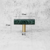 Modern Marble&ZincAlloy T-Bar Kitchen Cabinet Pulls