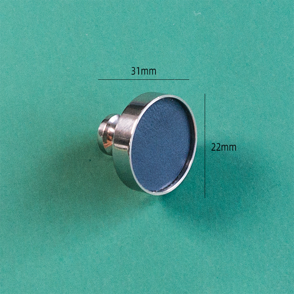 Colorful Leather Stainless Steel Cabinet Knob