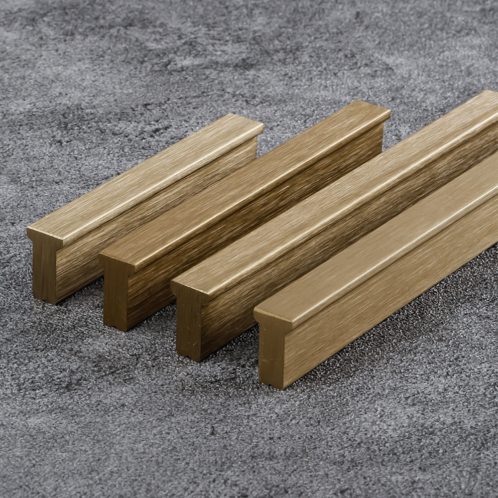 Gold Minimalist Classic Aluminum Long Edge Cabinet Handles