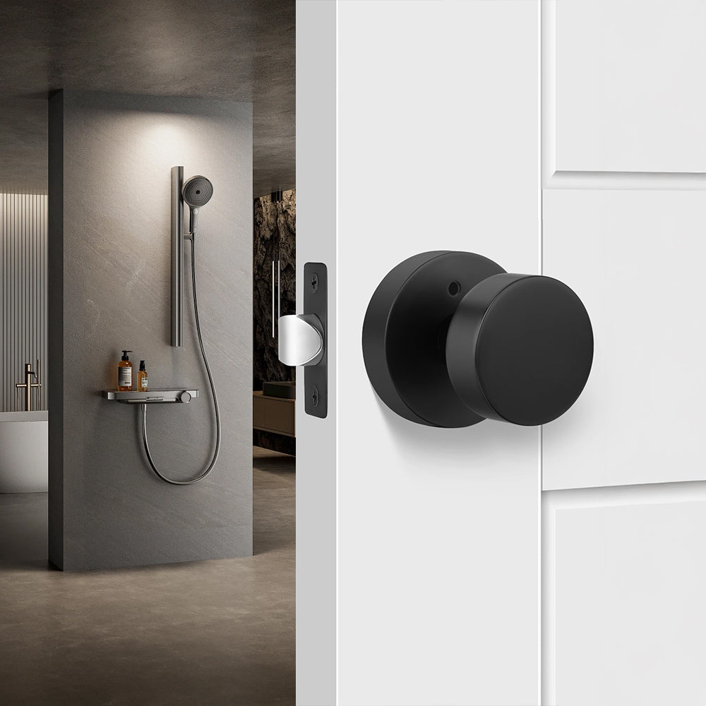 Heavy Duty Zinc Alloy Indoor Rounded Bathroom Door knobs