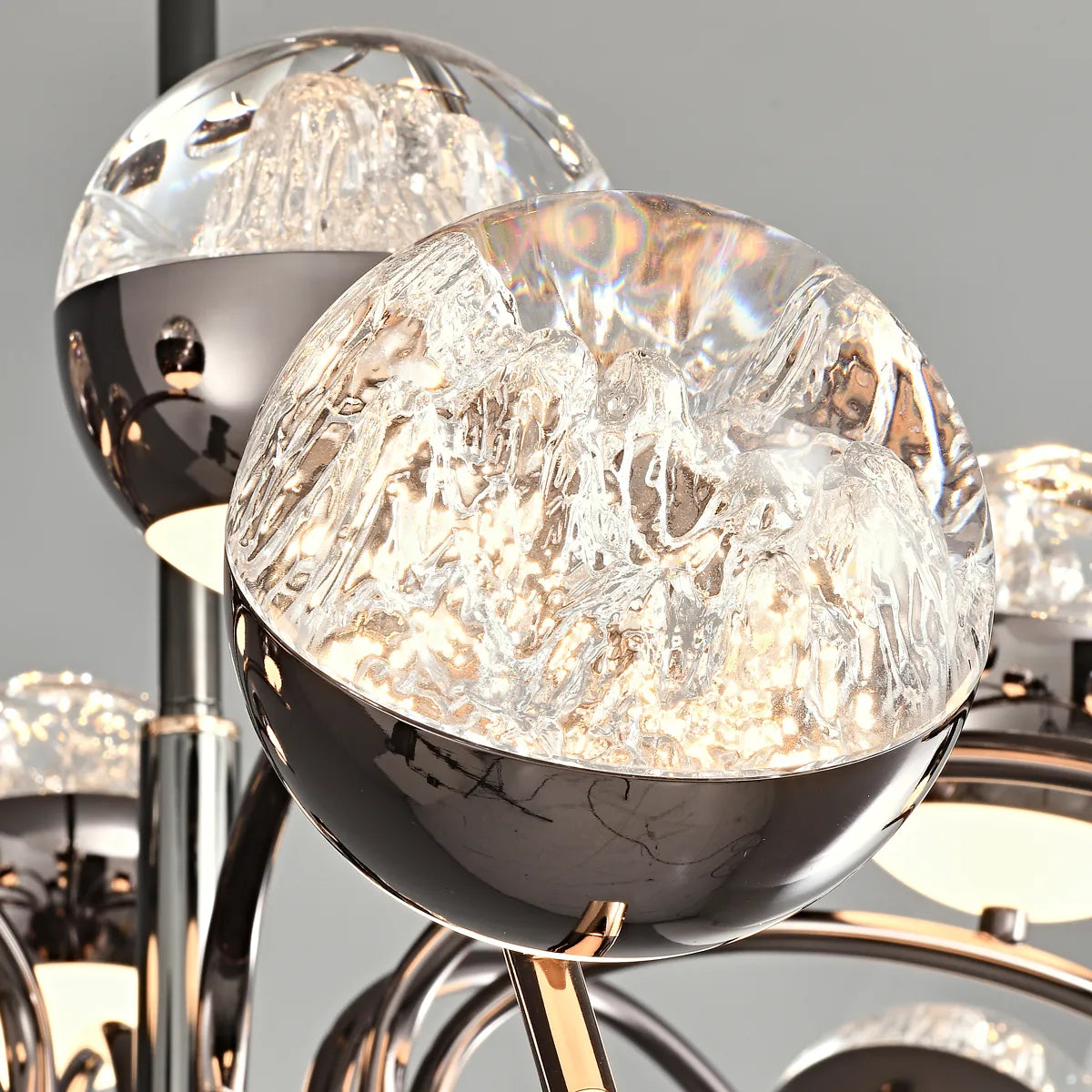 Transparent round chandelier