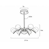 Transparent round chandelier