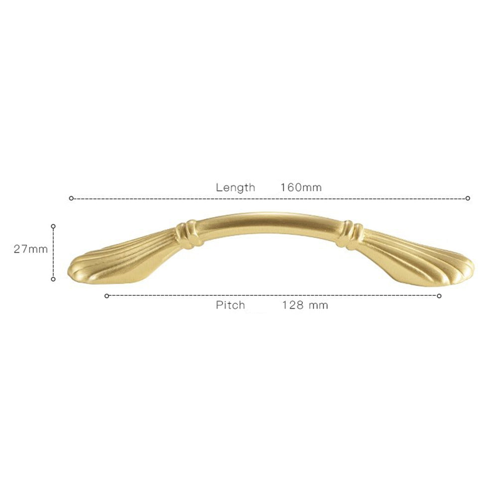 Pure Brass Shell Dresser Handles