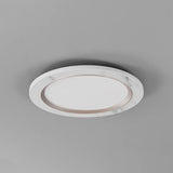 Circular rock slab ceiling light fixture