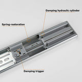 Soft Close Ball Bearing Full Extension Side Mount Drawer Slides 100 LB Load Capacity