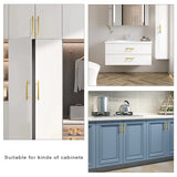 Square Brushed Gold Cabinet Pulls  For Kitchen
