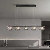 Smoked glass chandelier