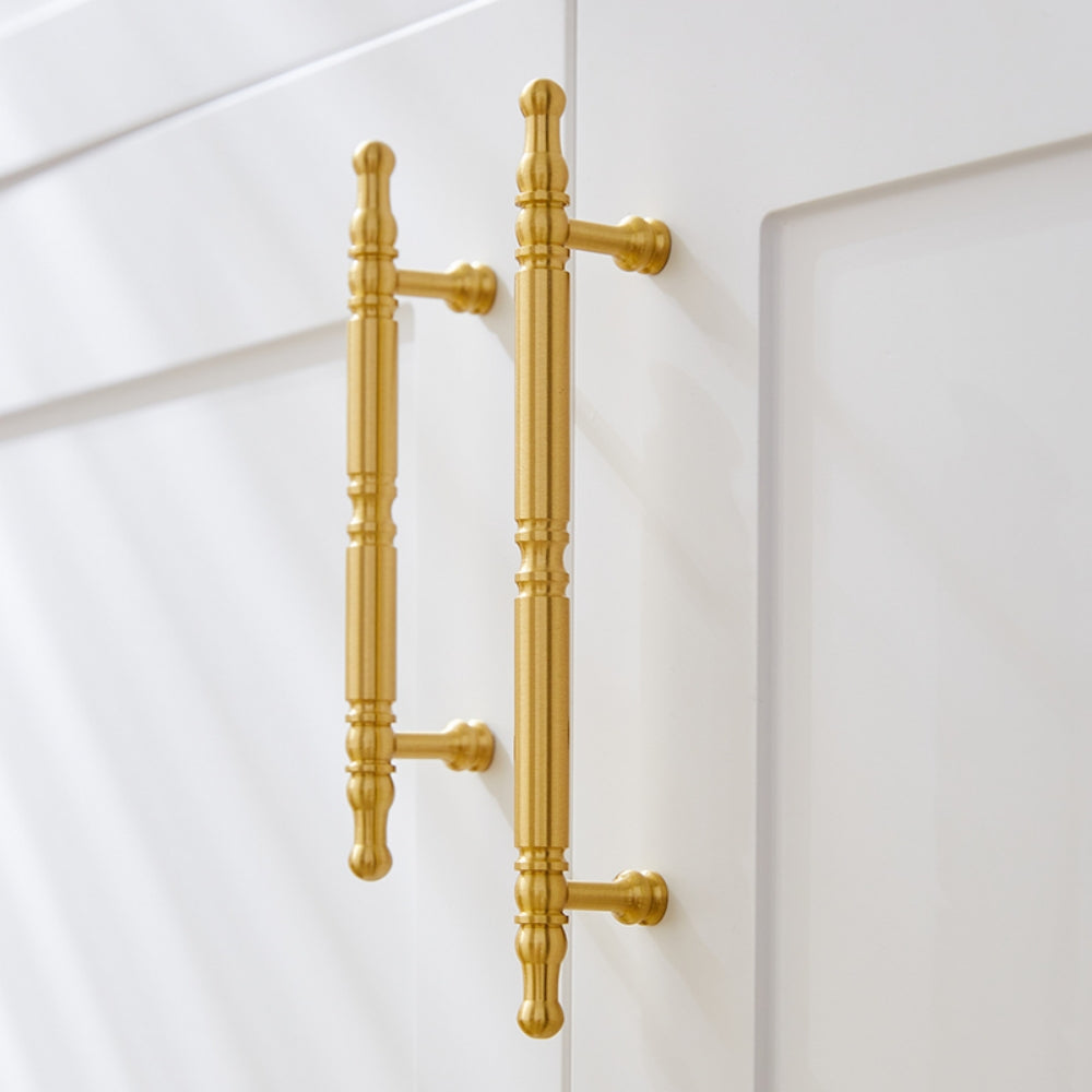 Antique Gold Door Handles Vintage Kitchen Cabinet Pulls