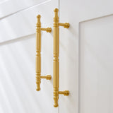 Antique Gold Door Handles Vintage Kitchen Cabinet Pulls