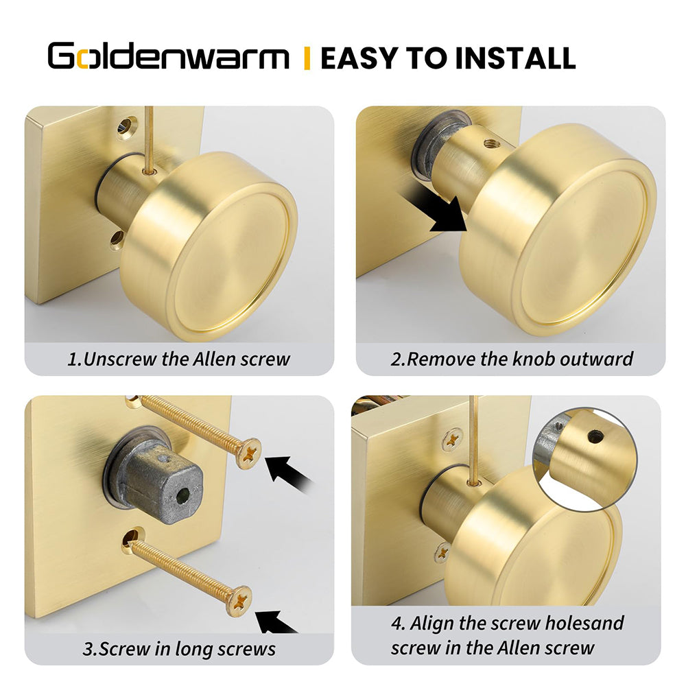 Heavy Duty Passage Privacy Interior Door Knobs for Closet, Hallway