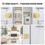 Heavy Duty Passage Privacy Interior Door Knobs for Closet, Hallway
