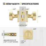 Heavy Duty Passage Privacy Interior Door Knobs for Closet, Hallway