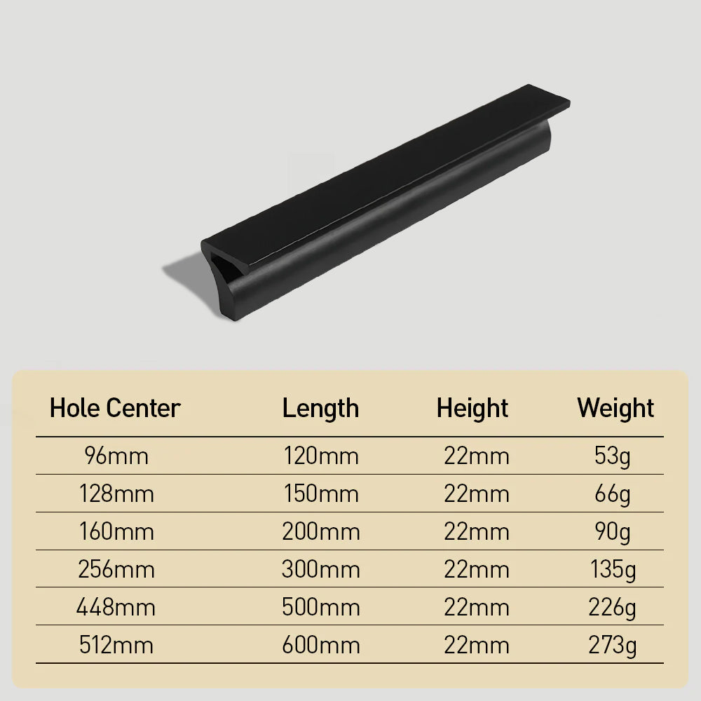 2 Pack Long Modern Number 7 Cabinet Handles