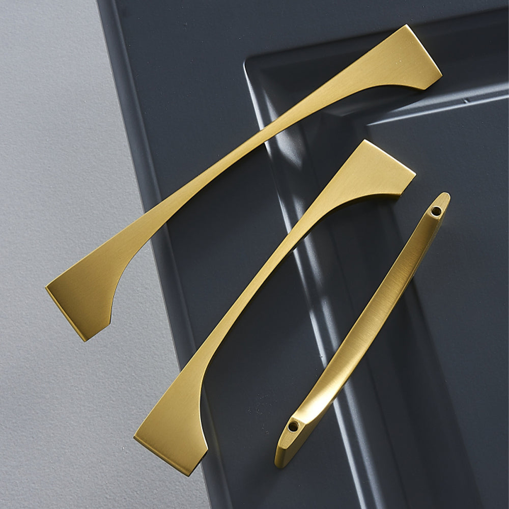 Modern Gold Brass Cabinet and Drawer Handles