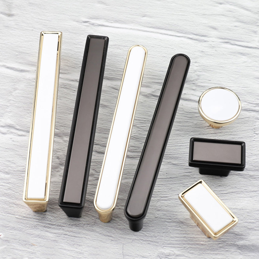 Modern Deco Square Zinc Alloy Kitchen Cabinet Pulls