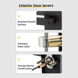 Square Contemporary Entry Door Handleset with Deadbolt