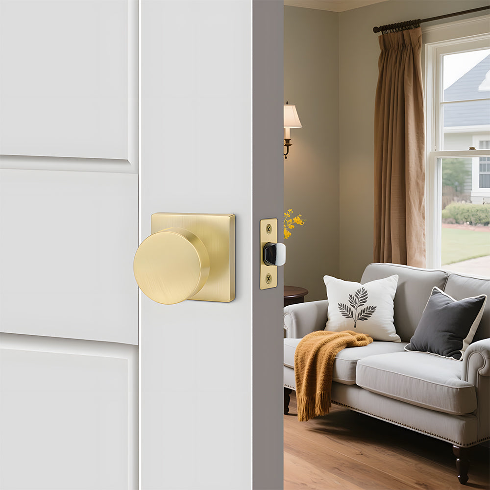 Heavy Duty Square Door Knobs for Closet Doors Hallway Bathroom