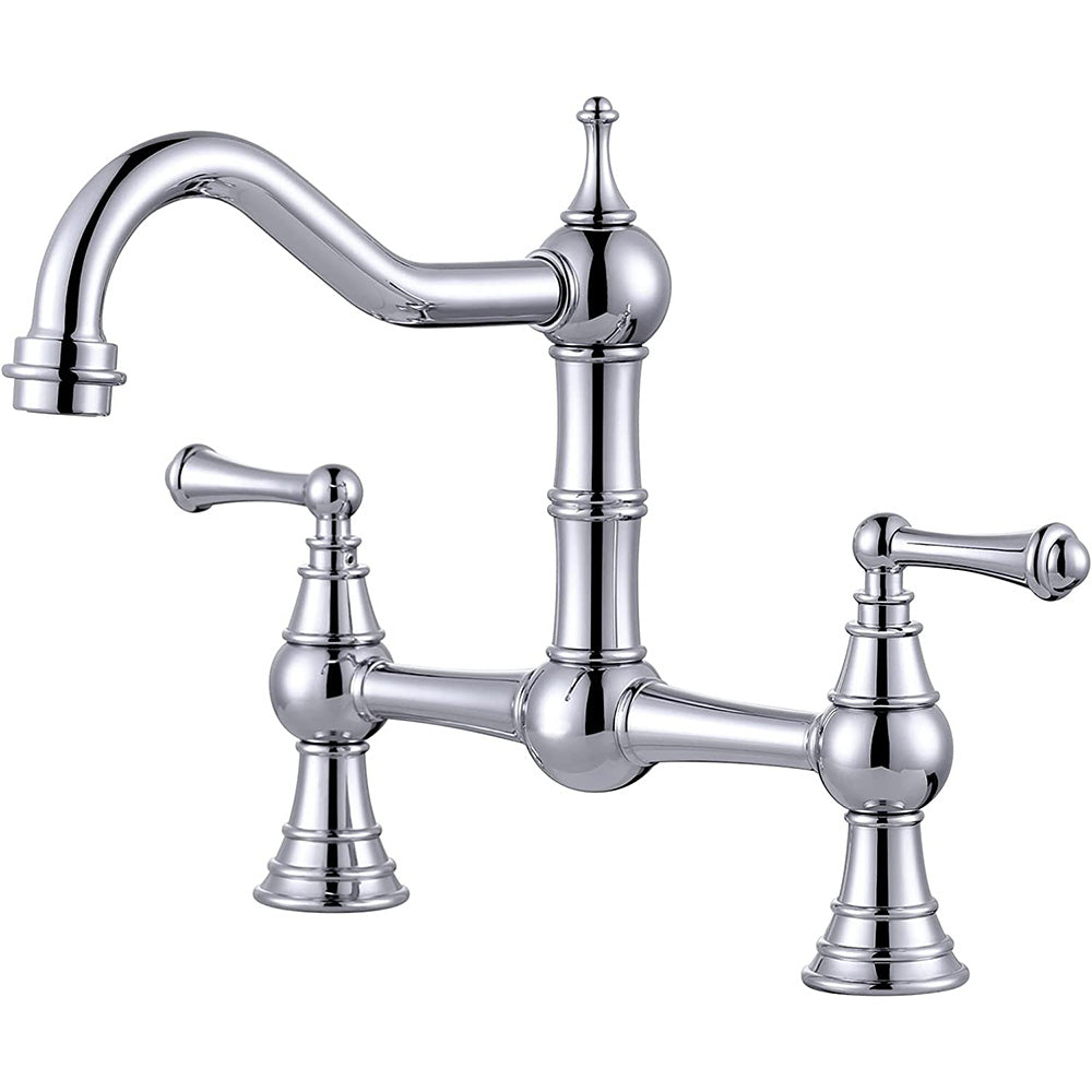 Solid Brass 2 Hole Kitchen Sink With Faucet