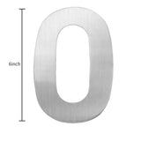 6 Inch Modern Stainless Steel Silver House Numbers