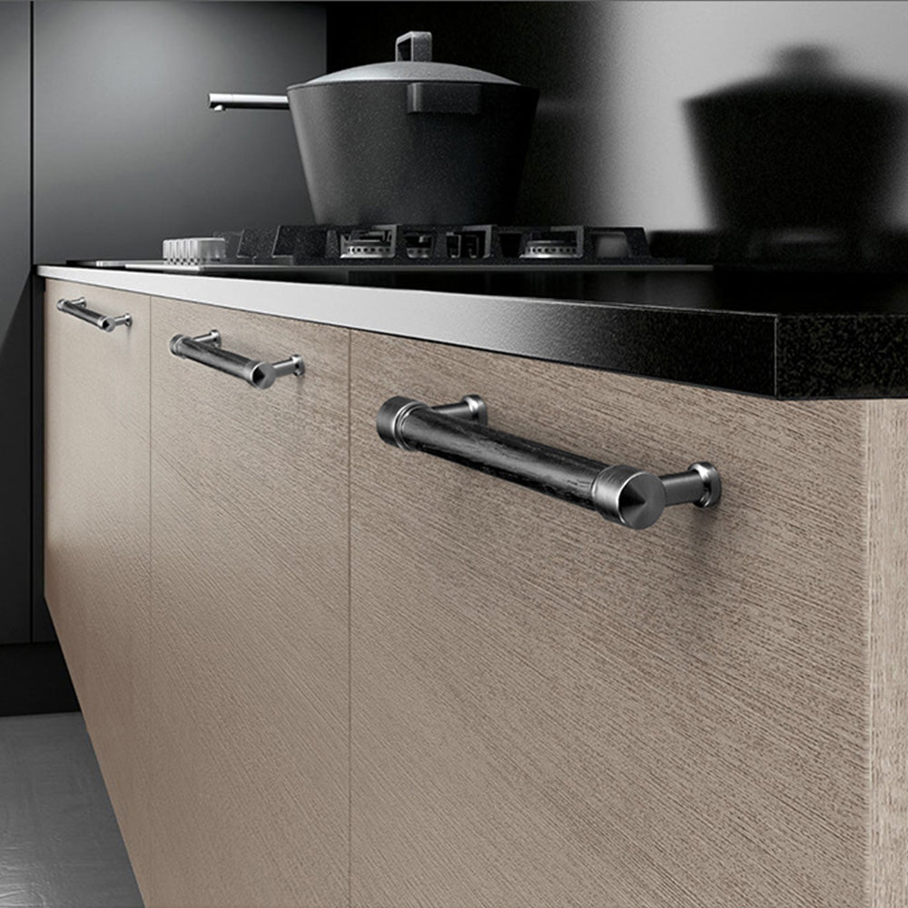 Wood Grain Walnut High-end Cabinet Wardrobe Handle