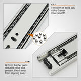 Full Extension Side Mount Slides Ball Bearing Drawer Slides 100 LB Load Capacity