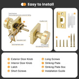 Passage Square Door Knobs for Closet Doors Hallway Dining Room