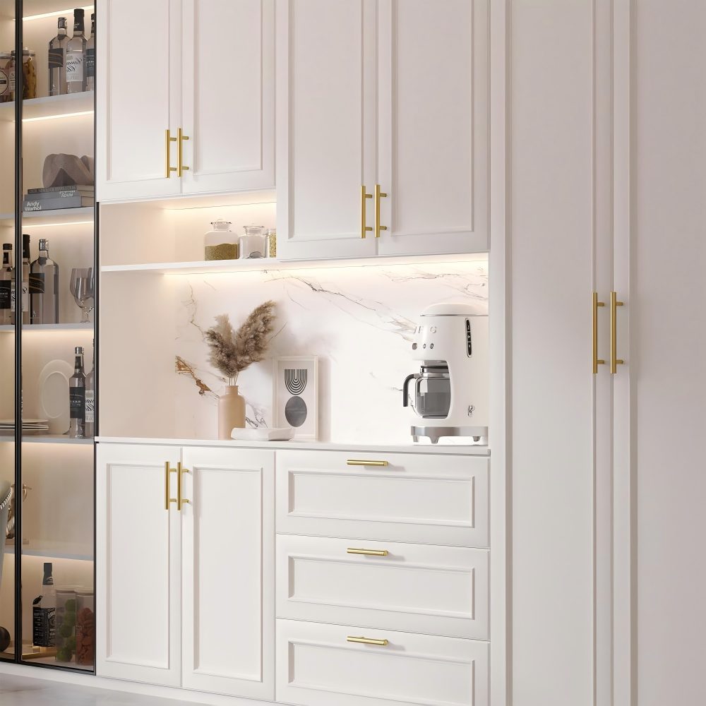 Brushed Gold Euro Style Cabinet Handles