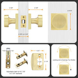 Passage Square Door Knobs for Closet Doors Hallway Dining Room