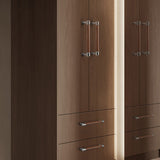 Wood Grain Walnut High-end Cabinet Wardrobe Handle