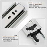 Full Extension Side Mount Slides Ball Bearing Drawer Slides 100 LB Load Capacity