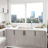 Cabinet Pulls Black & Silver Solid Aluminum Alloy Kitchen Handles