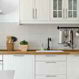 Brushed Nickel & Black Cabinet Pulls Solid Modern Drawer Pulls