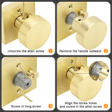 Privacy Square Door Knobs for Doors Bathroom Bedroom