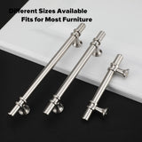 Brushed Nickel & Black Cabinet Pulls Solid Modern Drawer Pulls