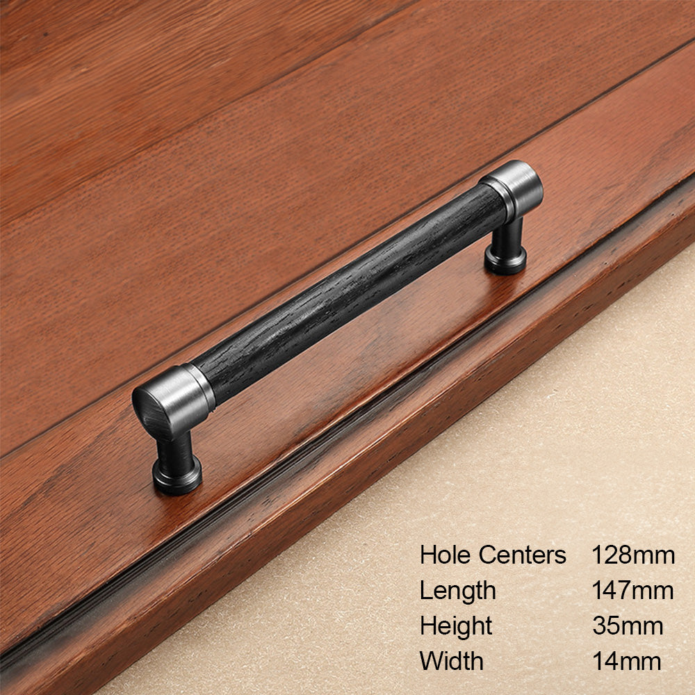 Wood Grain Walnut High-end Cabinet Wardrobe Handle