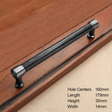 Wood Grain Walnut High-end Cabinet Wardrobe Handle