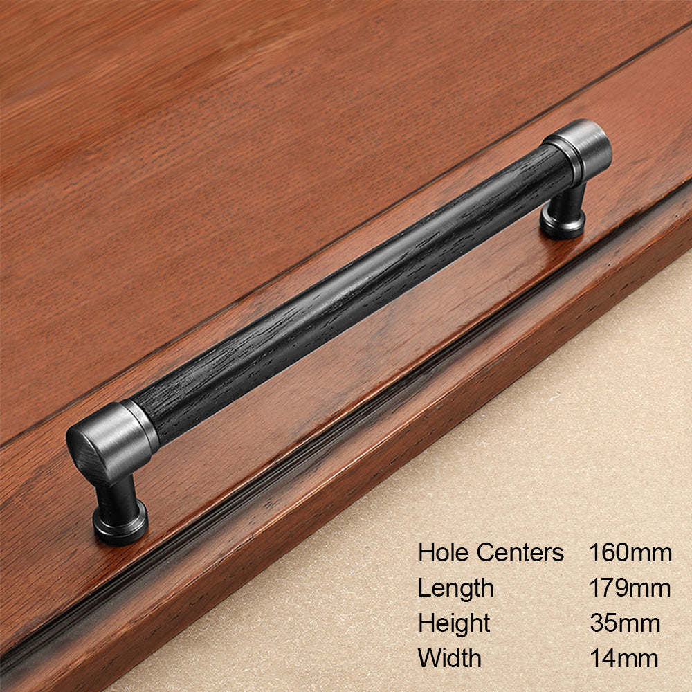 Wood Grain Walnut High-end Cabinet Wardrobe Handle