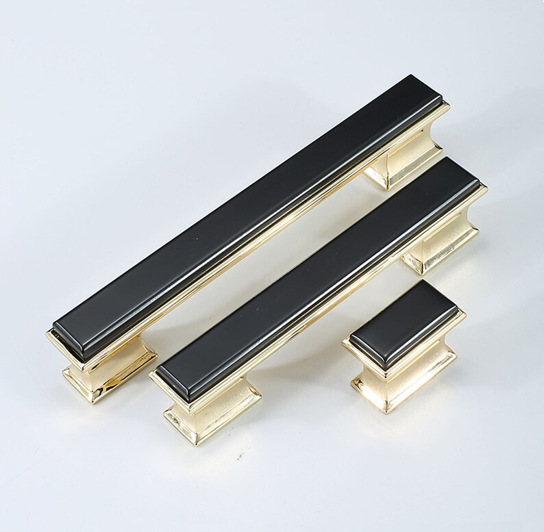Modern Black Gold  Wardrobe Cabinet Pulls