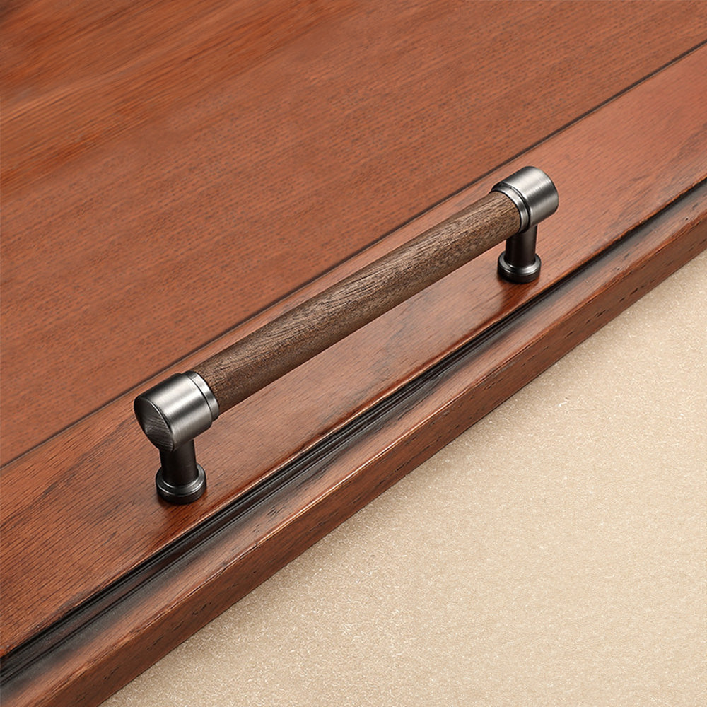Wood Grain Walnut High-end Cabinet Wardrobe Handle