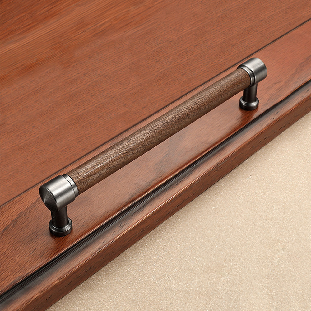 Wood Grain Walnut High-end Cabinet Wardrobe Handle